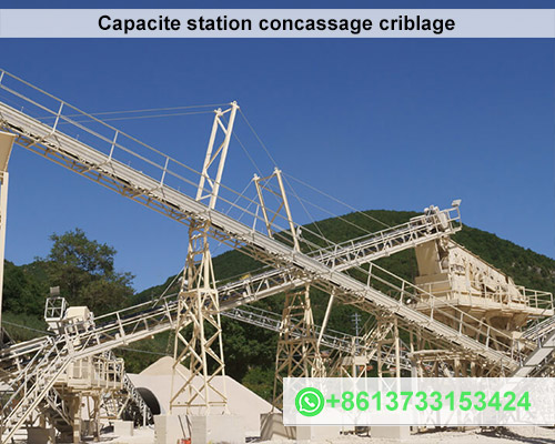 Capacite station concassage criblage