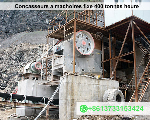Concasseurs a machoires fixe 400 tonnes heure