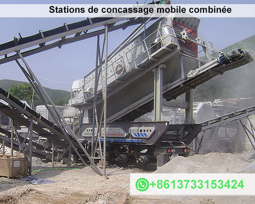 Stations de concassage mobile combinée en vente