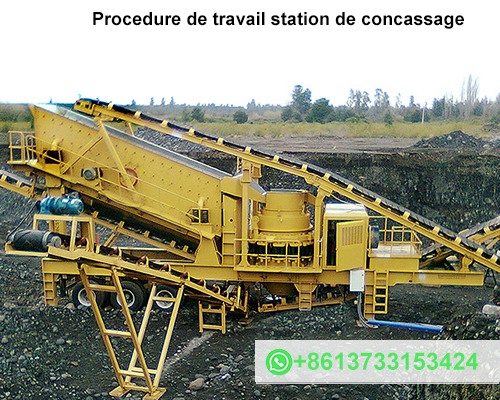 Procedure de travail station de concassage