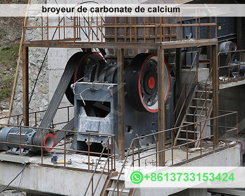 Installation de traitement de carbonate de calcium