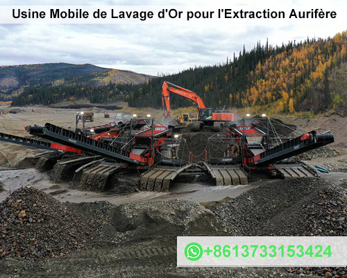 Usine Mobile de Lavage d'Or pour l'Extraction Aurifère