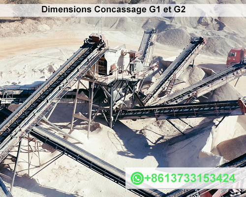 Dimensions Concassage G1 et G2