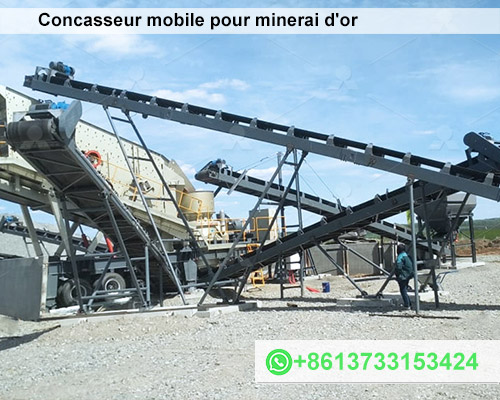 Concasseur mobile pour minerai d'or