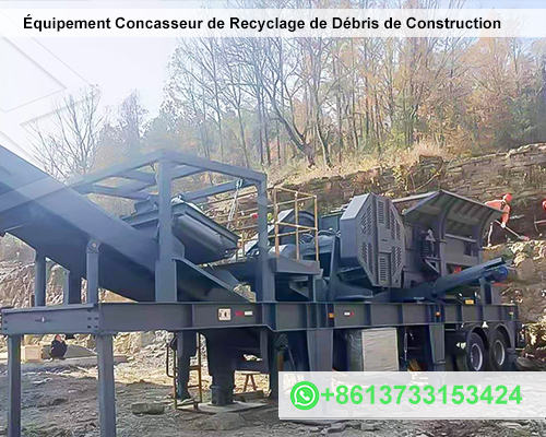 Équipement Concasseur de Recyclage de Débris de Construction